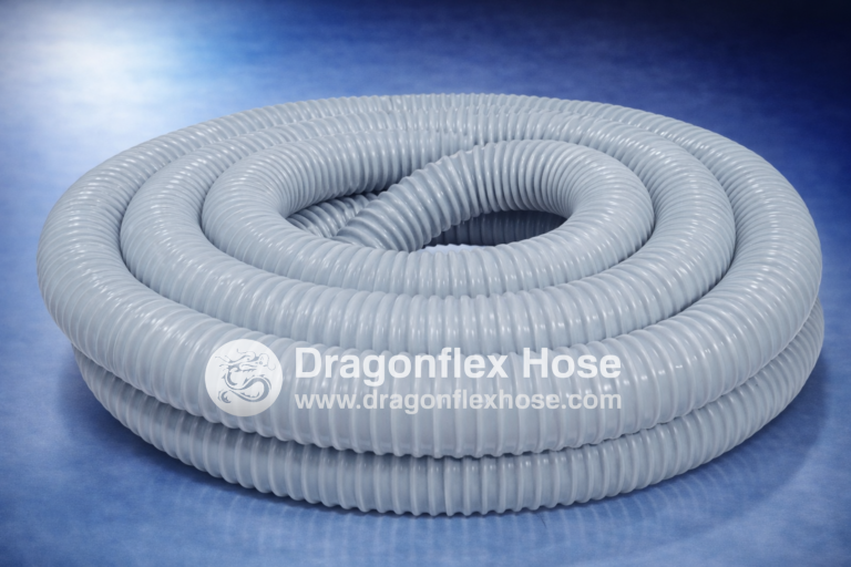 D-PVC Grey / Flexible Transport Hose