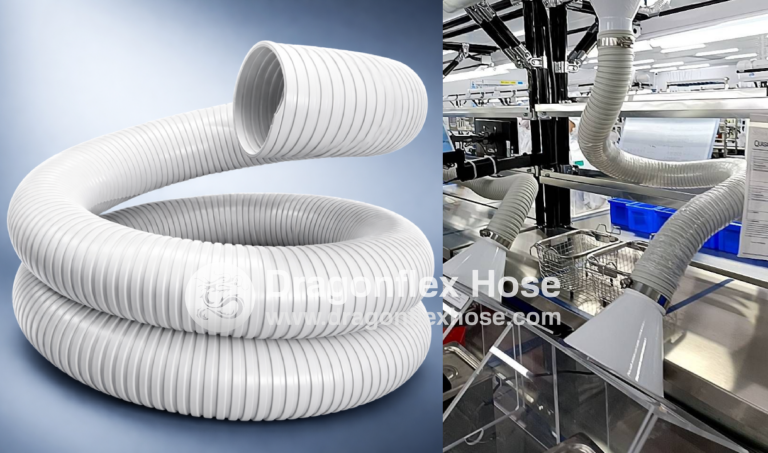 ท่อ PP Duct Hose ดัดโค้งอยู่ทรง ปรับขนาดได้ ตอบโจทย์งานดูดควันเฉพาะจุด