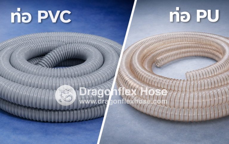 ท่อ PVC vs ท่อ PU ต่างกันอย่างไร? ไขข้อข้องใจ เลือกว่าใช้อันไหนไม่ให้พลาด